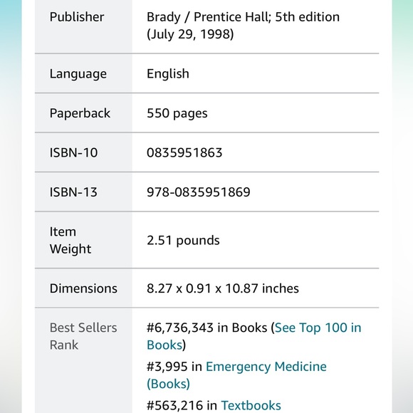 Gloria Bergeron,J.David; Bizjak:First Responder (5th Ed) (Book with CD-ROM )5/15 - Picture 2 of 6